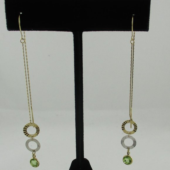 Victoria Wieck 14K Gemstone Threader Earrings - Picture 5 of 10
